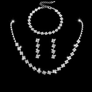 Elegant Silver plated Set of Earrings Bracelet & Necklace